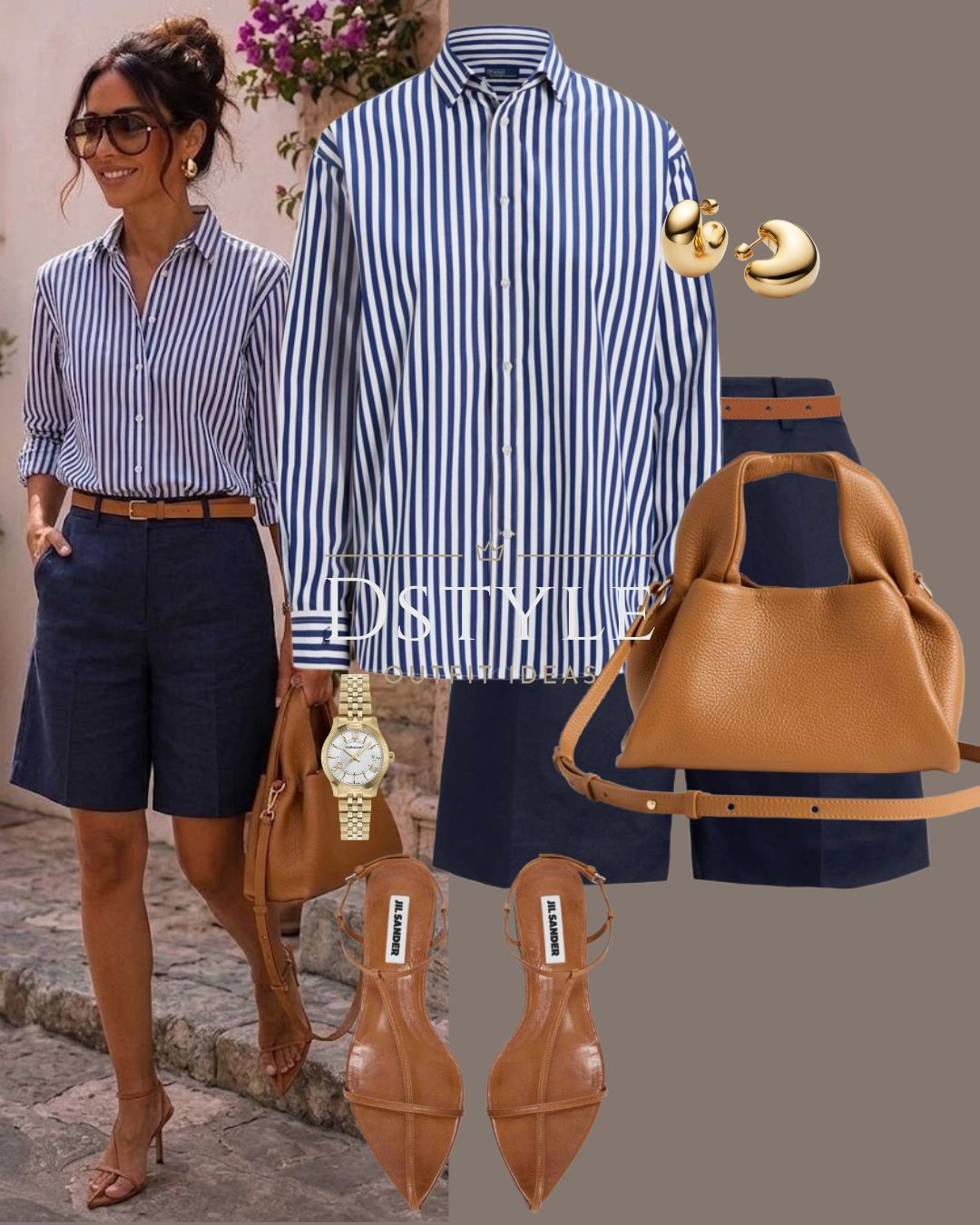 Classic summer uniform 💙 You can never go wrong with a crisp striped button-down and tailored shorts. Perfect for casual Fridays, brunch, or a chic coastal getaway.

#LTKootd #LTKWorkwear