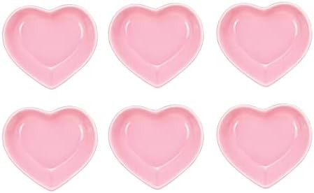 Heart-Shaped Multipurpose Ceramic Sauce Dish Seasoning Dishes Sushi Dipping Bowl Appetizer Plates... | Amazon (US)