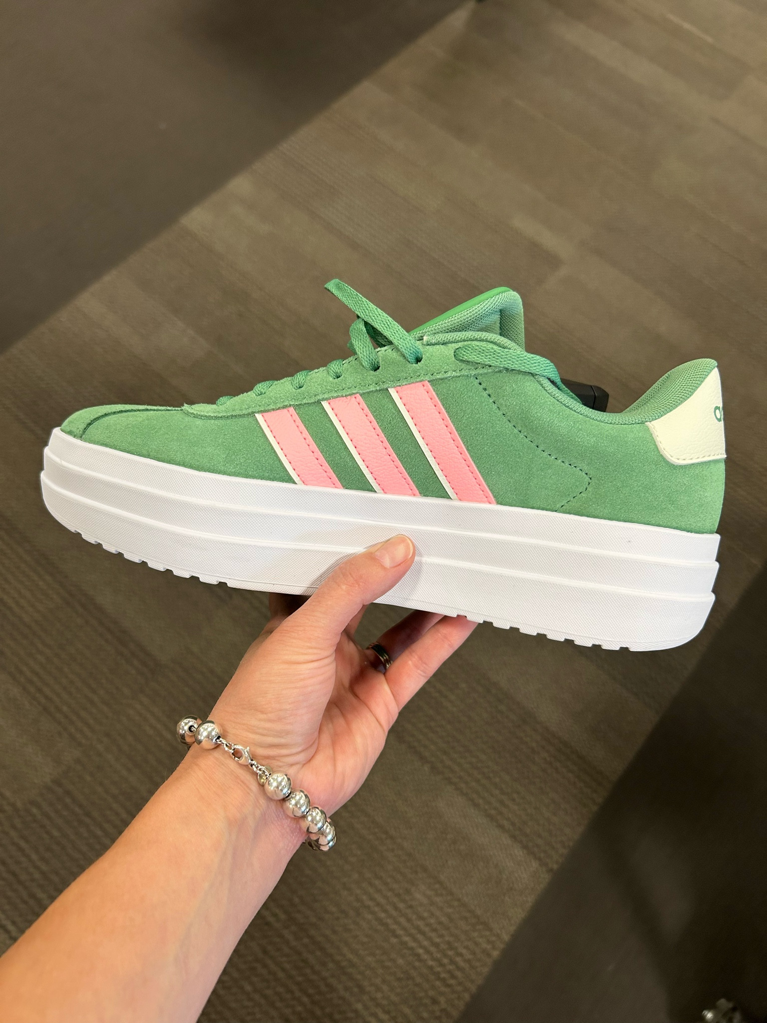 adidas gazelle silver green womens Shop White Womens Grand Court Platform Sneakers – Shoebacca