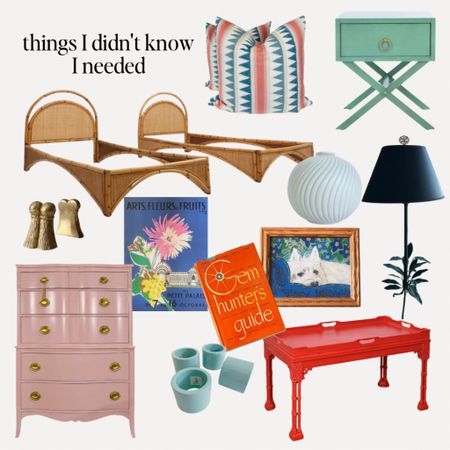 Random finds while scrolling Chairish. 

coastal finds, chinoiserie, blue and white, beds, rattan, lacquer, art, bold, brass, modern, bold, pop of color, anthro, anthropologie, tabletop, table setting, set the table, summer decor, entertaining inspo, vintage, Chairish, maximalist, grandmillenial

#LTKFindsUnder100 #LTKSeasonal #LTKHome
