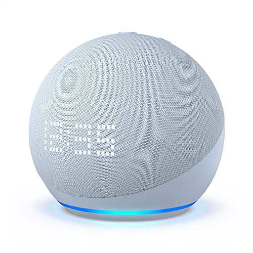 Echo Dot (5th Gen, 2022 release) with clock | Smart speaker with clock and Alexa | Cloud Blue | Amazon (US)