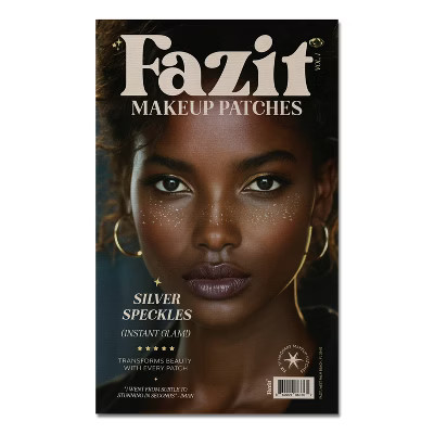 Fazit Silver Glitter Freckle Makeup Patches: Temporary Tattoo, Art And Design Theme, 6 Sheets | Target
