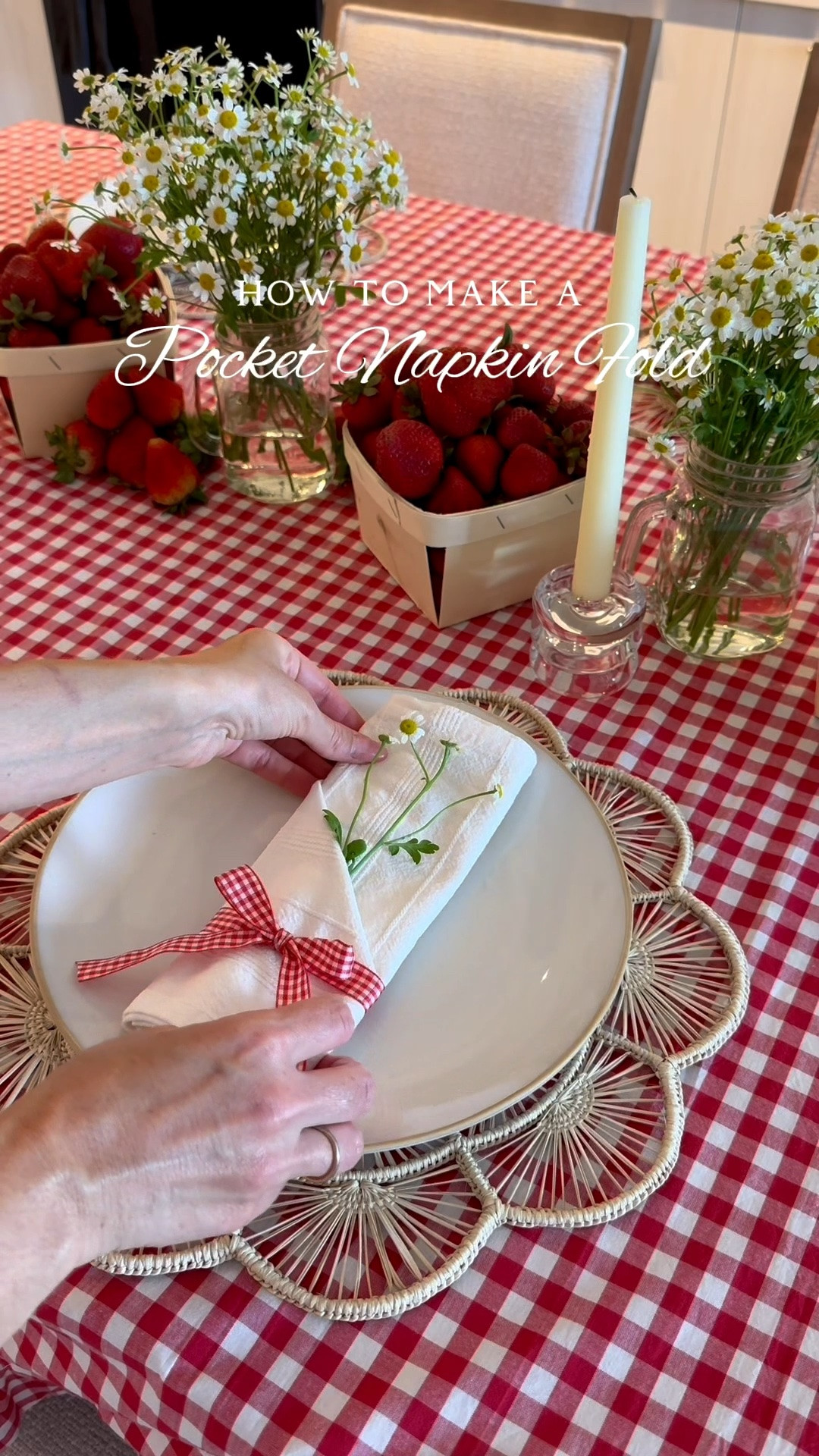 An easy napkin fold for summer hosting 🍓

#napkinfold #napkinfolding #napkinfoldingtutorial #summerhosting #tablescape

#LTKHome
