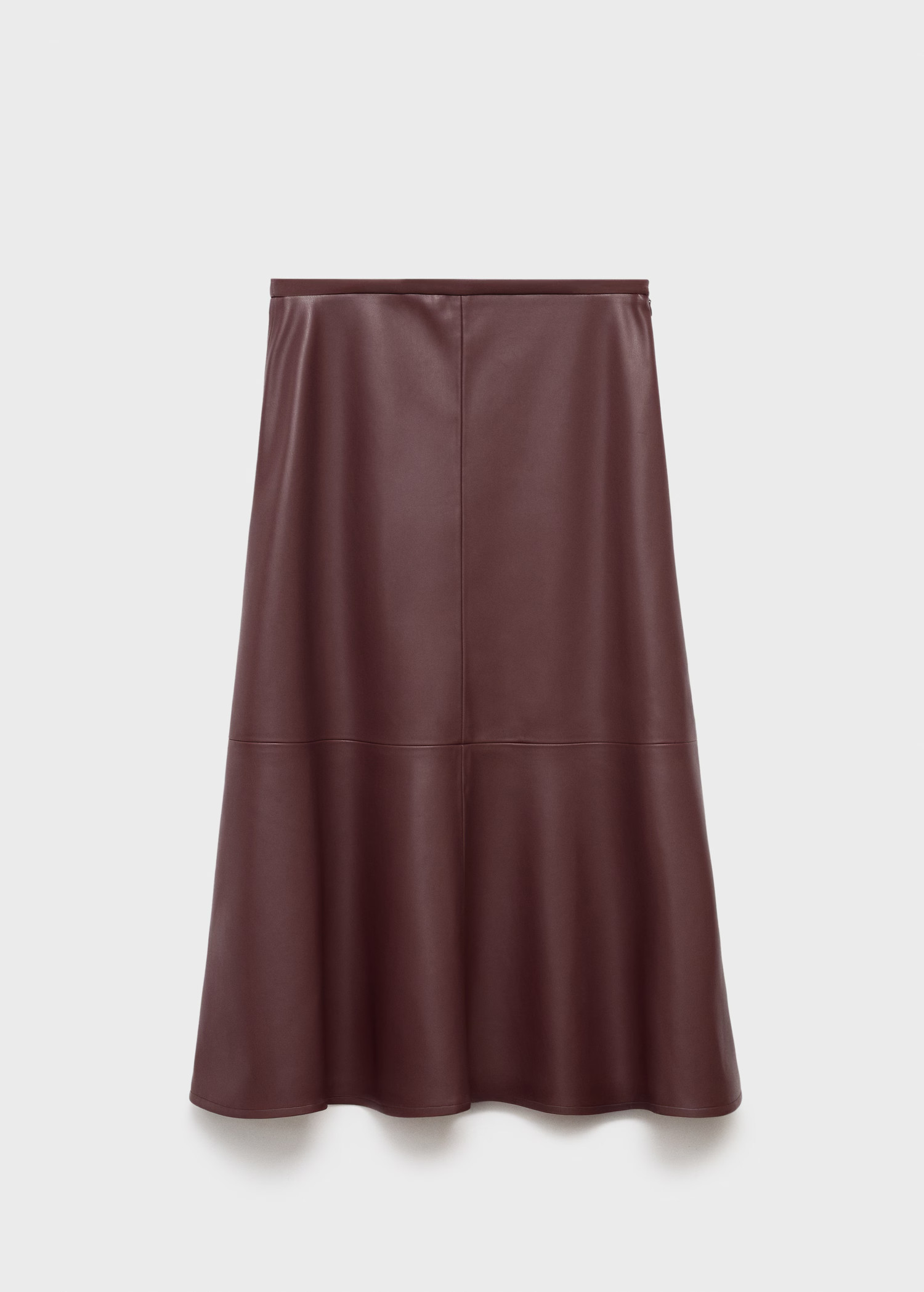 Leather-effect midi-skirt | MANGO (UK)