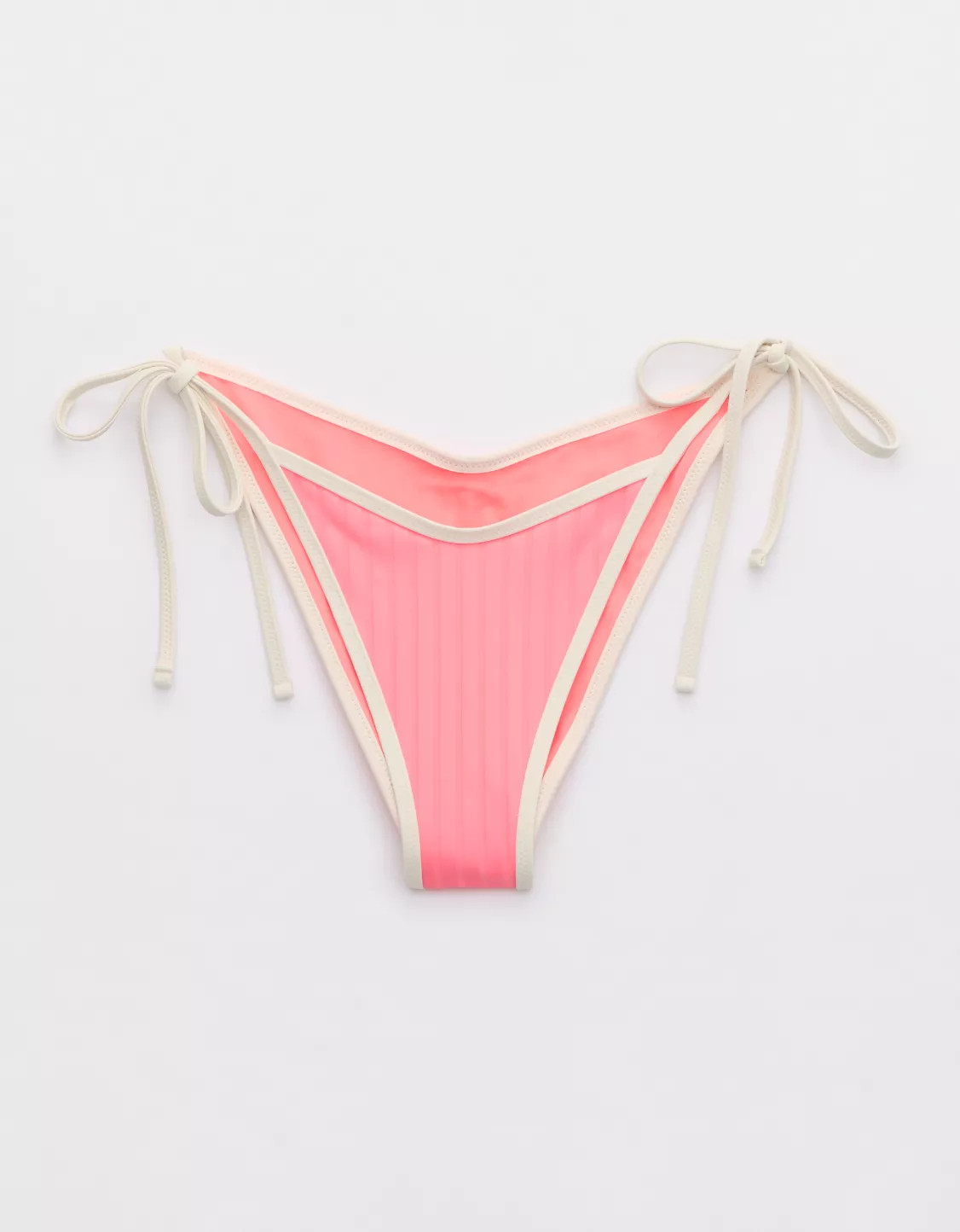Aerie Wide Rib Low Rise Tie Cheekiest Bikini Bottom | Aerie