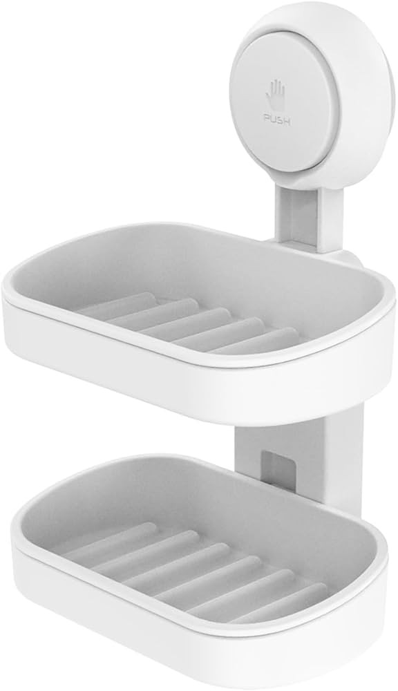TAILI Soap Holder Soap Dish for Shower, Suction Cup Soap Holder for Shower Wall, Bathroom Accesso... | Amazon (US)
