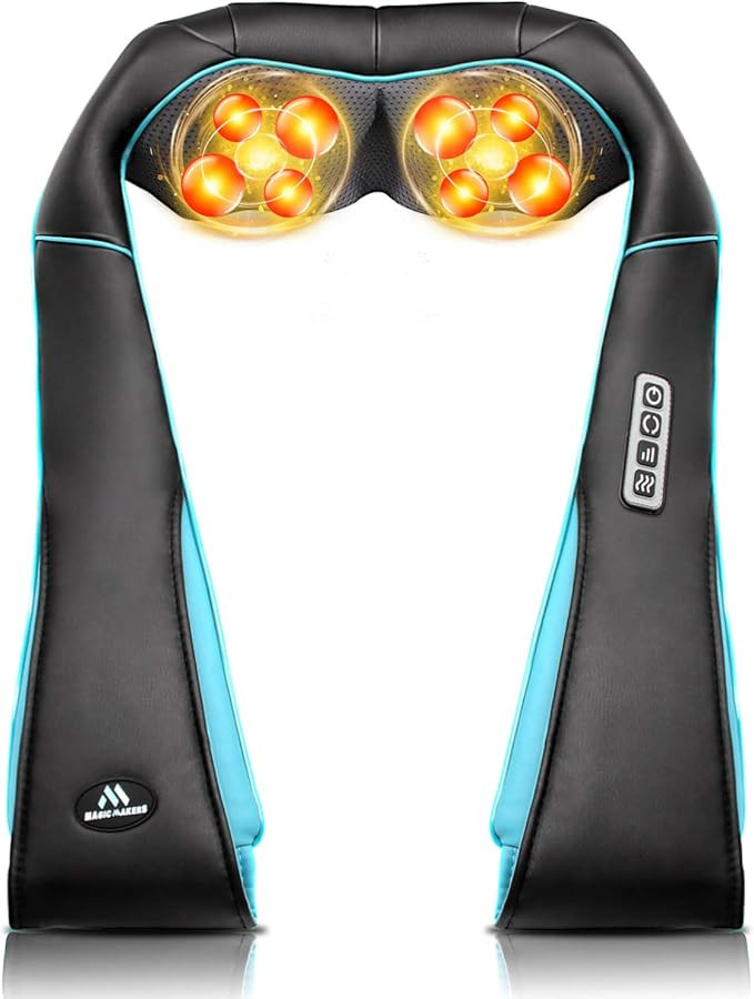 Back Neck Shoulder Massager with Heat - Deep Tissue Kneading Electric Back Massage for Neck, Back... | Amazon (US)