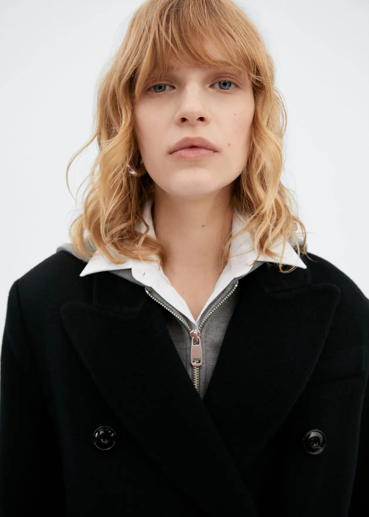 Double-breasted virgin wool coat -  Women | Mango United Kingdom | MANGO (UK)