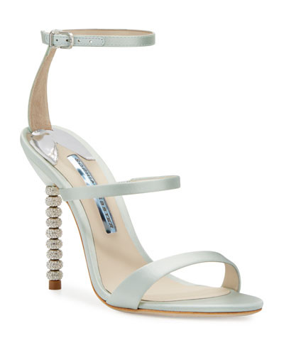 Rosalind Strappy Bridal Sandal, Ice Blue | Neiman Marcus