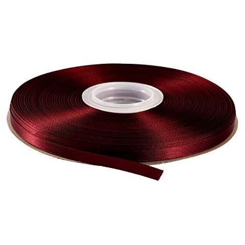 VATIN 3/8 inches Double Faced Burgundy/Maroon Polyester Satin Ribbon - 50 Yards for Gift Wrapping... | Amazon (US)