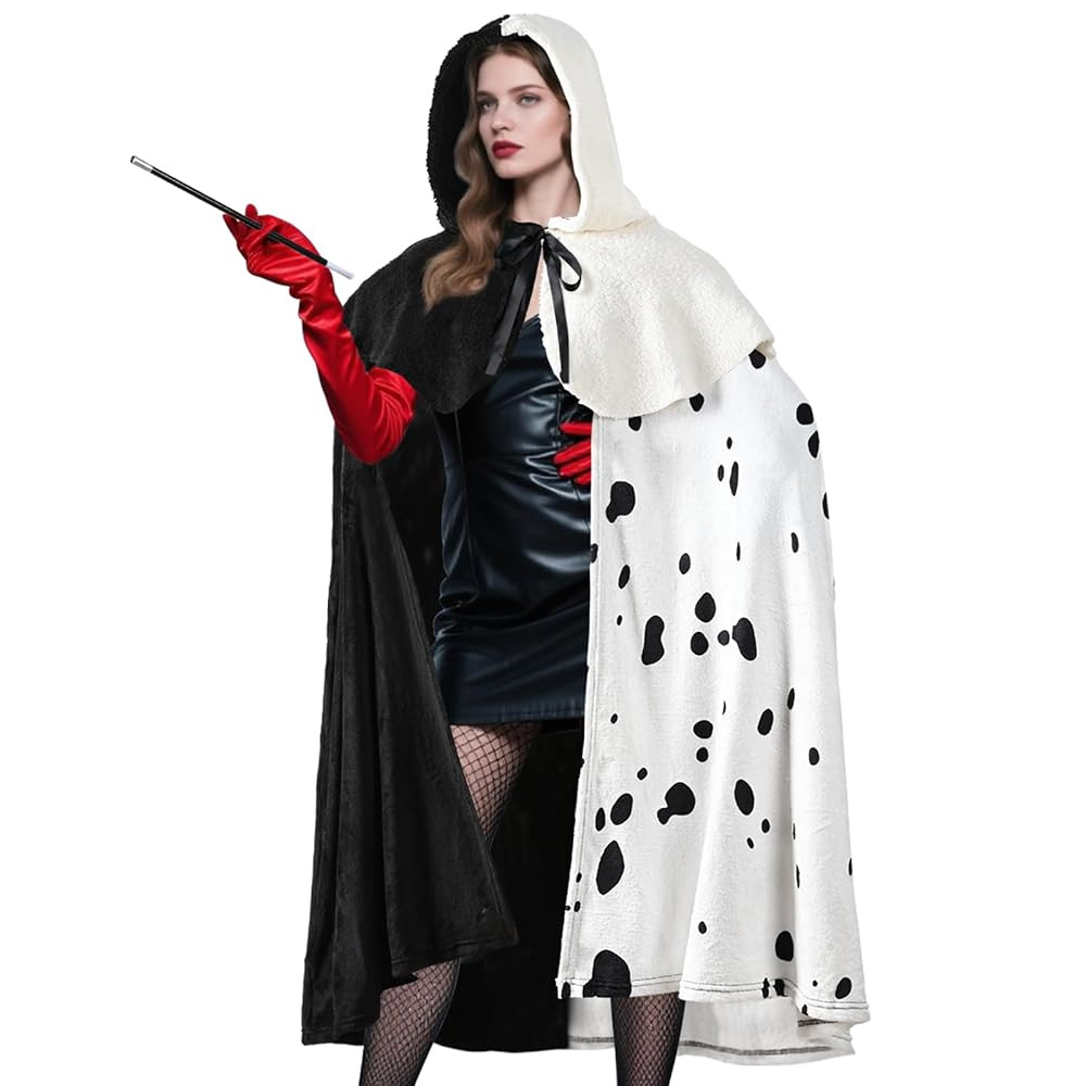NatuBeau Halloween Costumes Woman 2025, Witch Cloak for Women with Hood, Dalmatian Halloween Cost... | Amazon (US)