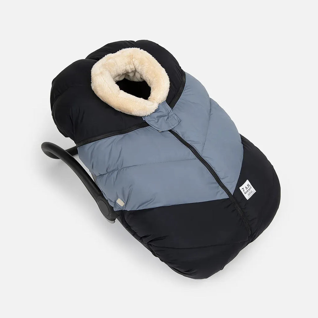 7am Enfant Car Seat Cocoon - Black/ash Blue - 0-12m | REBEL (formerly Rebelstork)