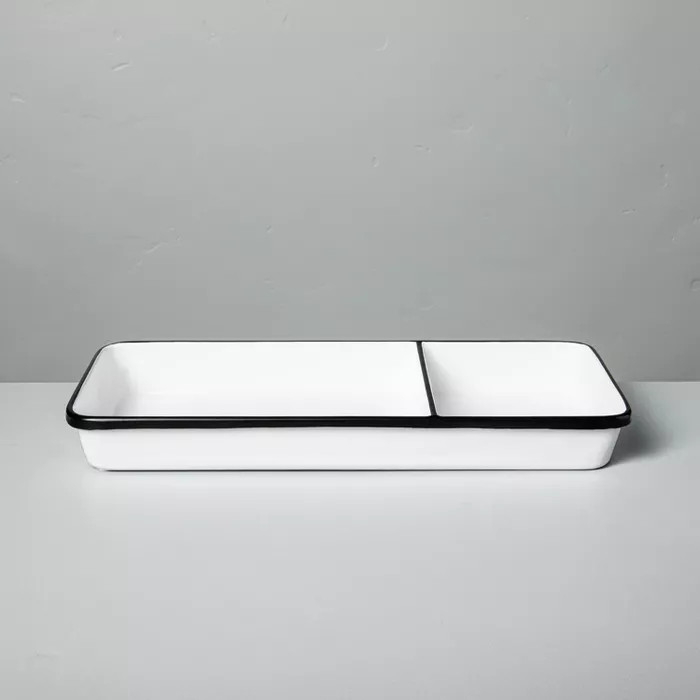Metal Divided Bath Tray Black/White - Hearth & Hand™ with Magnolia | Target