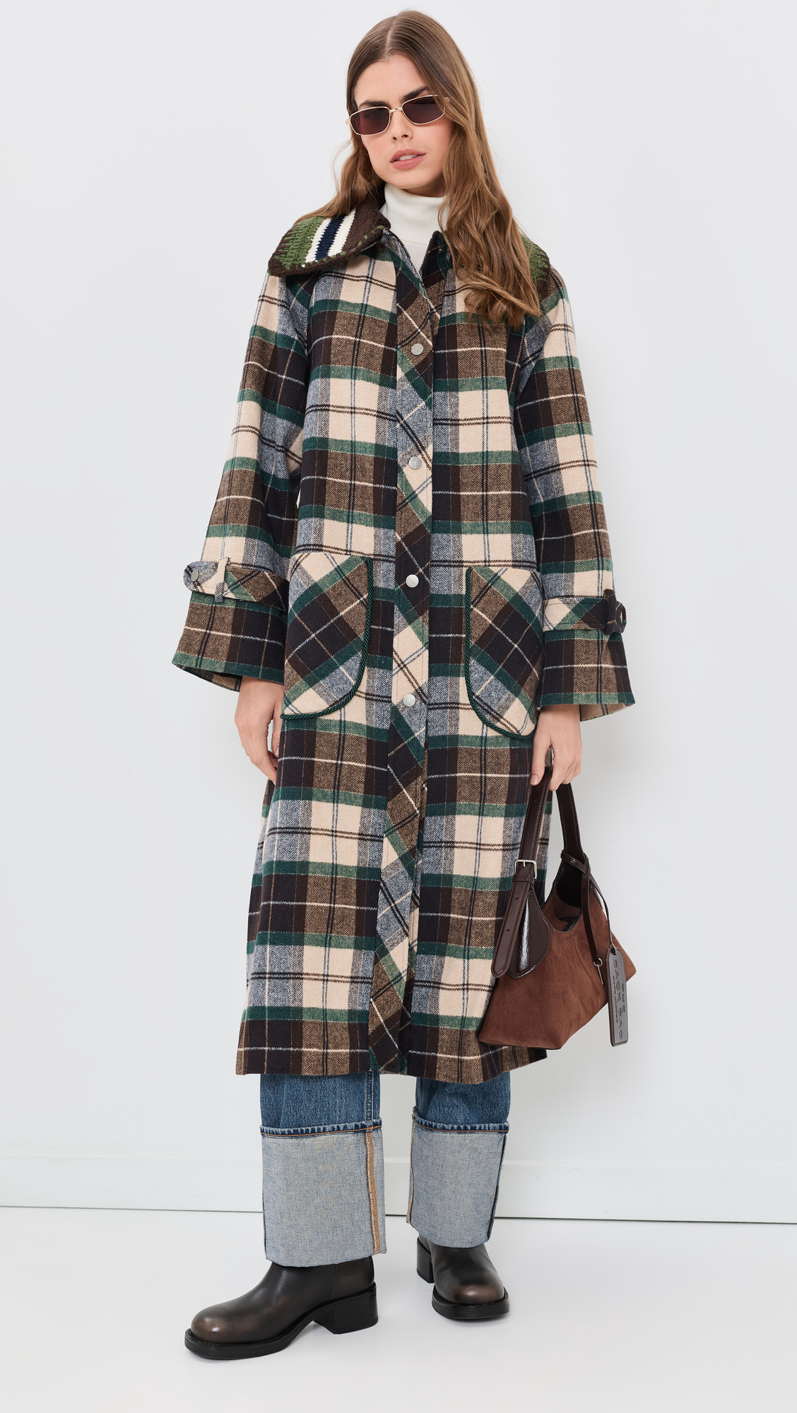 Viren Plaid Coat - Multi | Shopbop