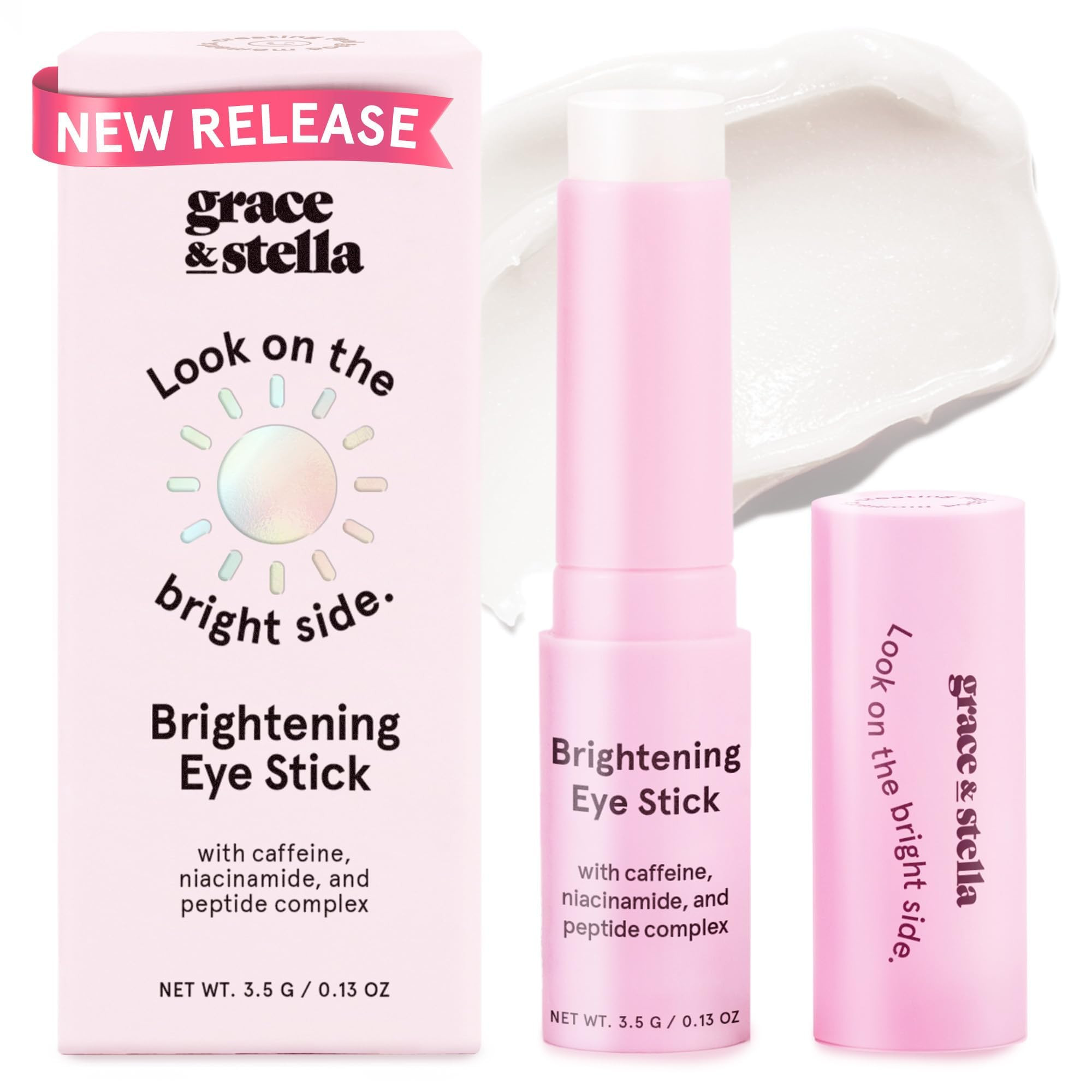 grace & stella Under Eye Brightener Balm Stick - Travel Essentials - Caffeine Eye Cream for Dark ... | Amazon (US)