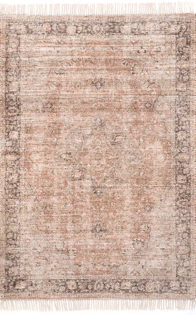 Peach Cecilia Faded Tassel Area Rug | Rugs USA