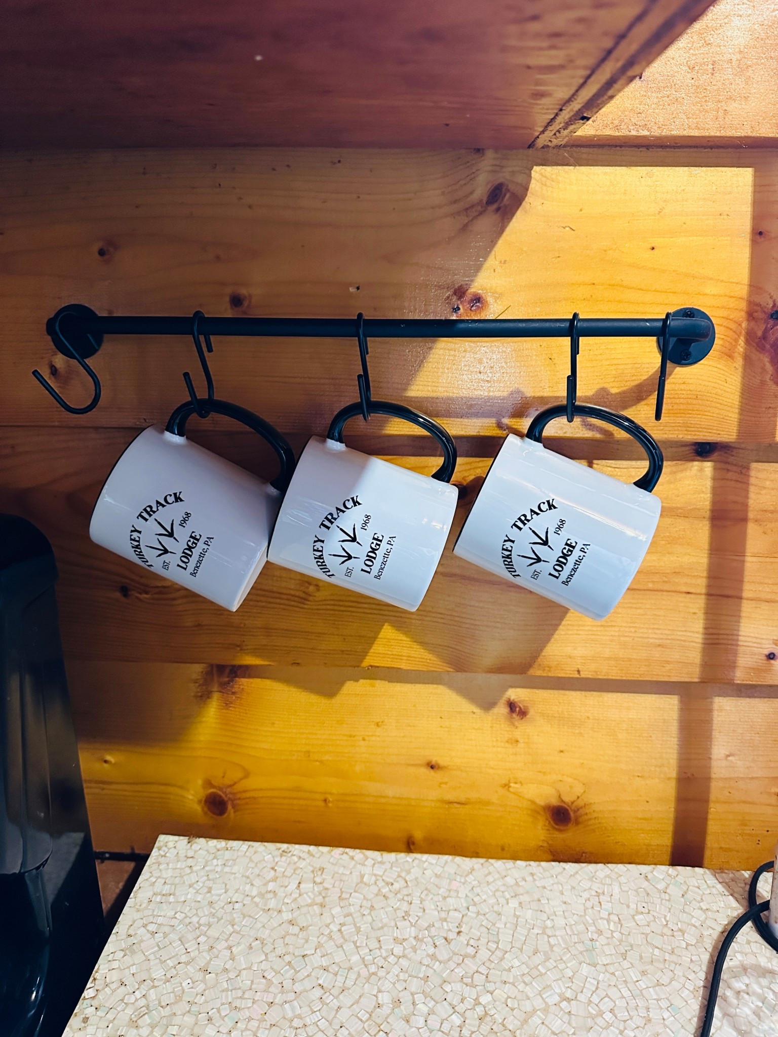 Custom mugs and wall hanging mug rack  

#LTKHome #LTKStyleTip