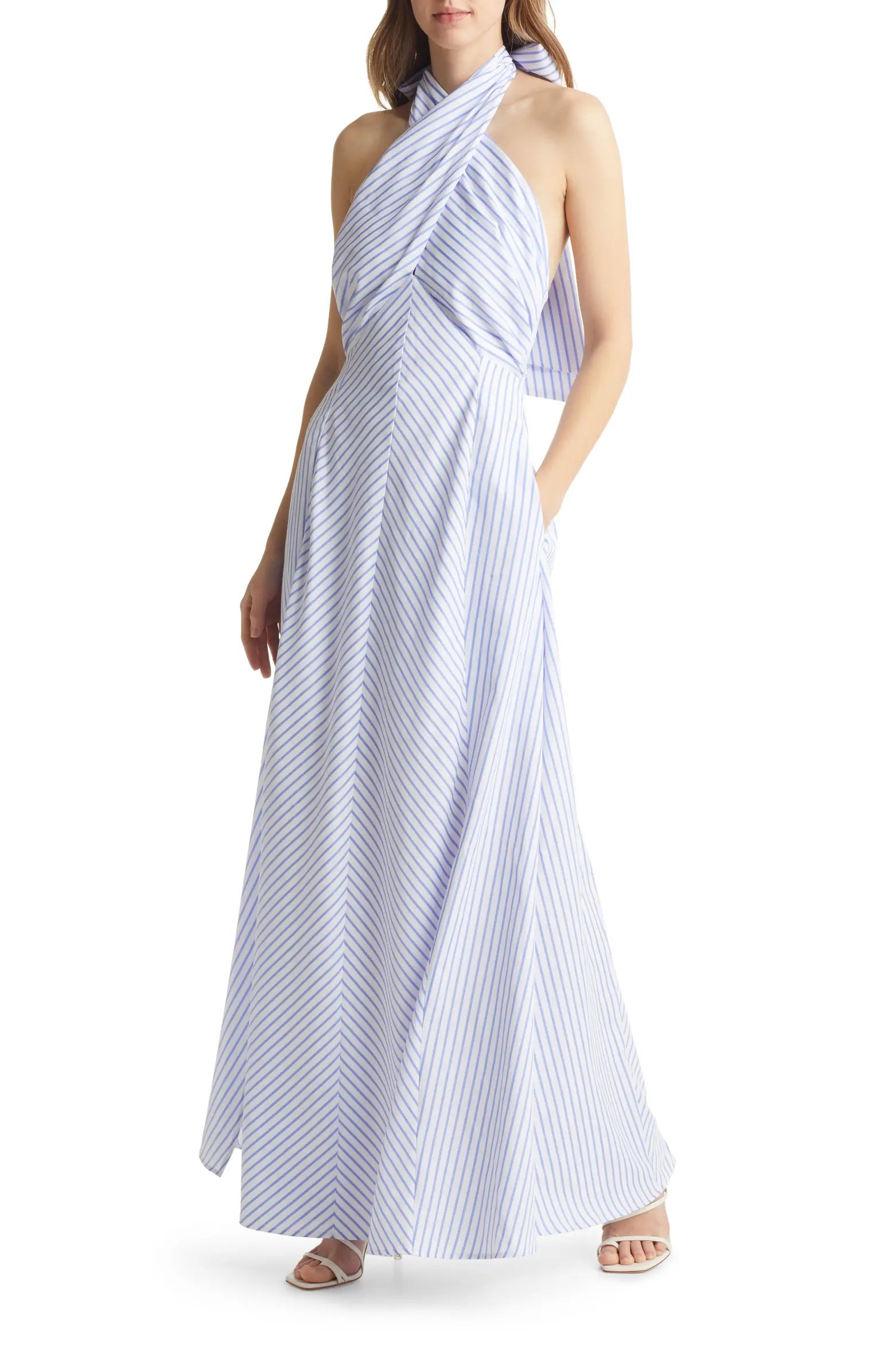 VICI Collection Stripe Halter Maxi Dress | Nordstrom | Nordstrom
