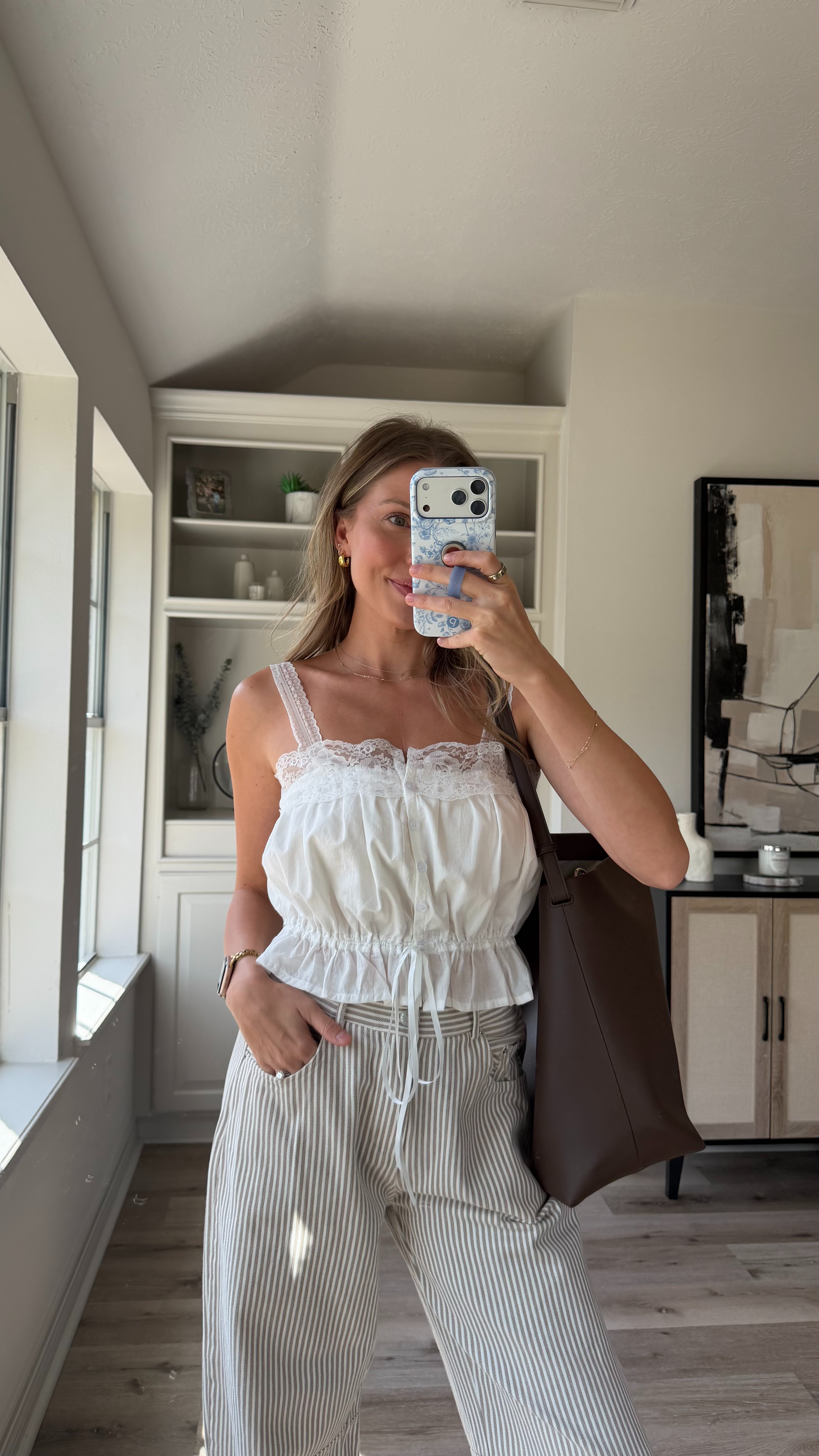 Easy fall mom outfit - S in tank, size S in jeans. The best strapless bra for breastfeeding!
 

 #LTKootd #LTKmomlife