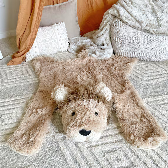 Small size Lion Rug - Safari Nursery Decor - animal rug ClaraLoo | Etsy (US)