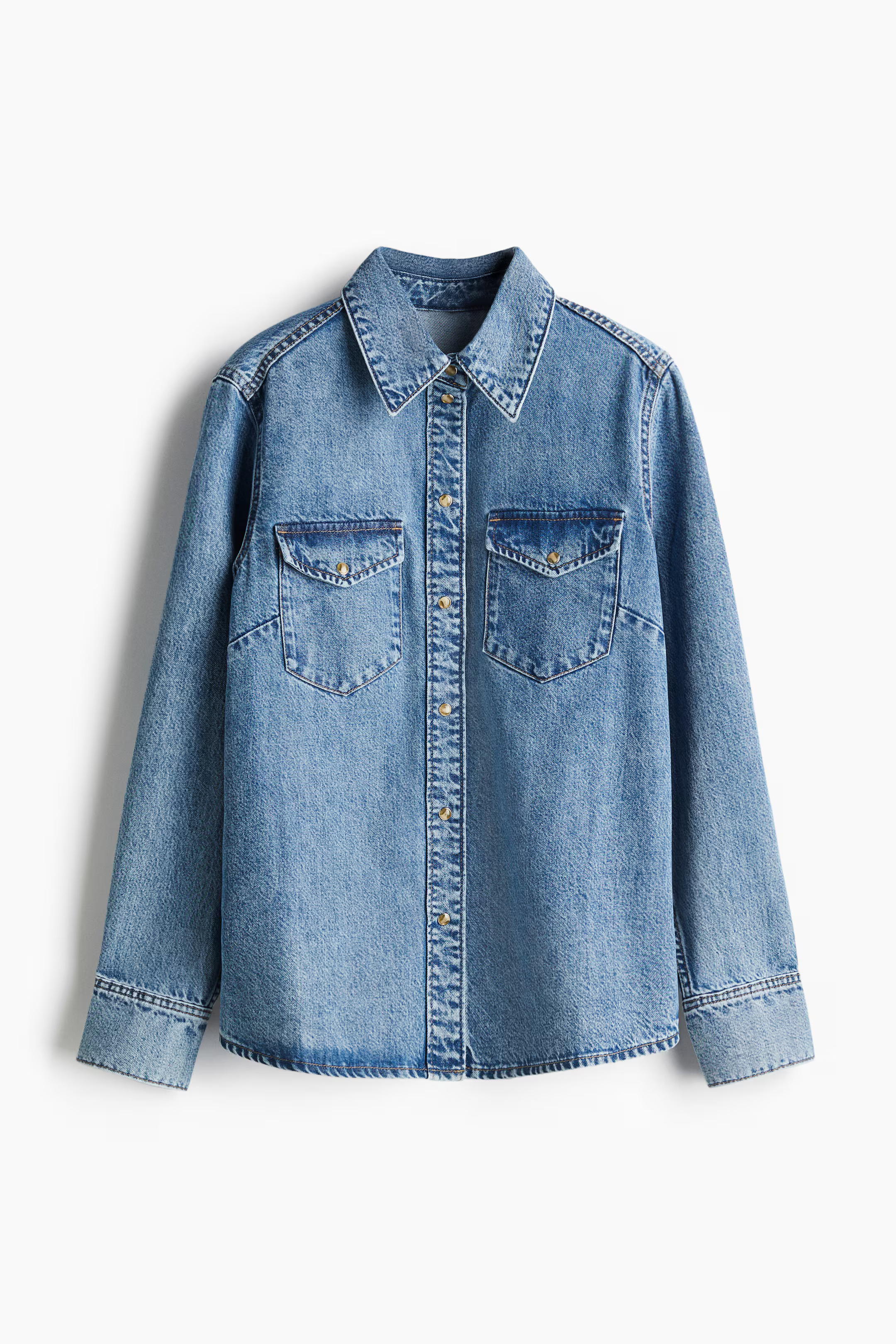 Denim Shirt - Light denim blue - Ladies | H&M US | H&M (US + CA)