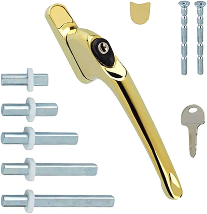 FixRello Universal Inline uPVC Window Handle – Lockable, Ambidextrous, Multi-Spindle – Gold (... | Amazon (UK)