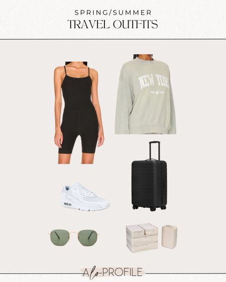 Outfit Inspo: For Travel // travel outfit, travel look, travel outfits, casual style, casual outfit, cute travel outfit, spring outfit, fall outfit, travel outfit inspo, sneakers outfit
