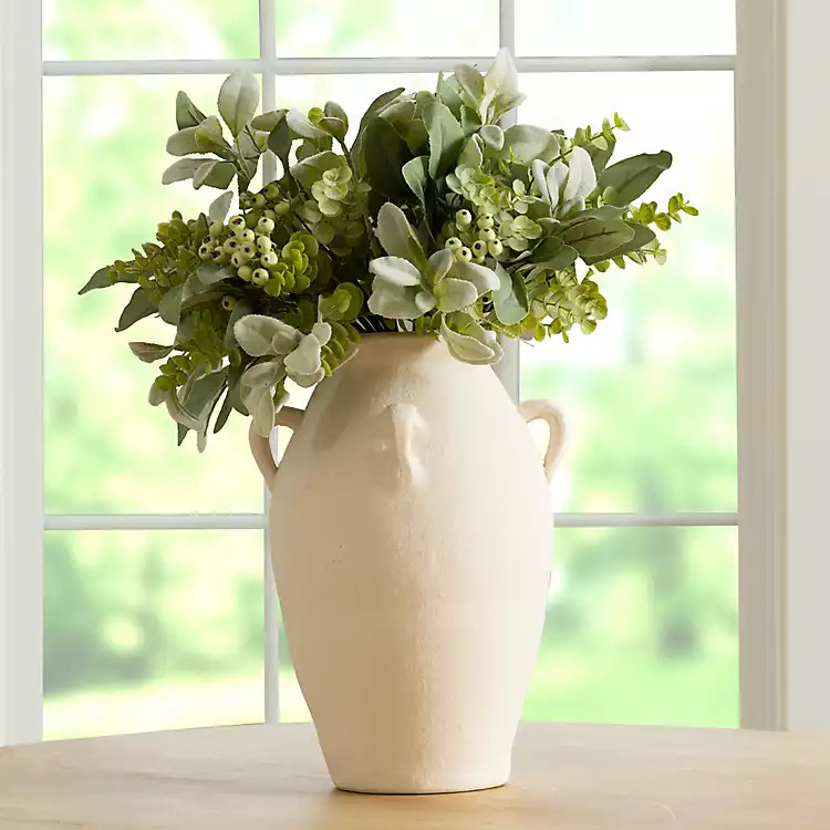 Cream 4-Handle Jug Vase | Kirklands Home | Kirklands