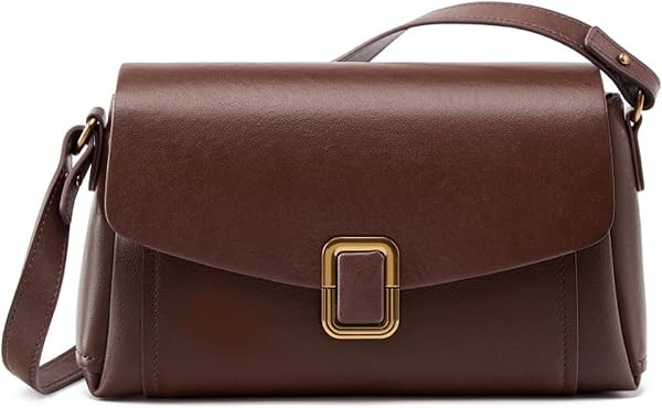 Genuine Leather Crossbody Bag for Women, Adjustable Shoulder Bag | Amazon (US)