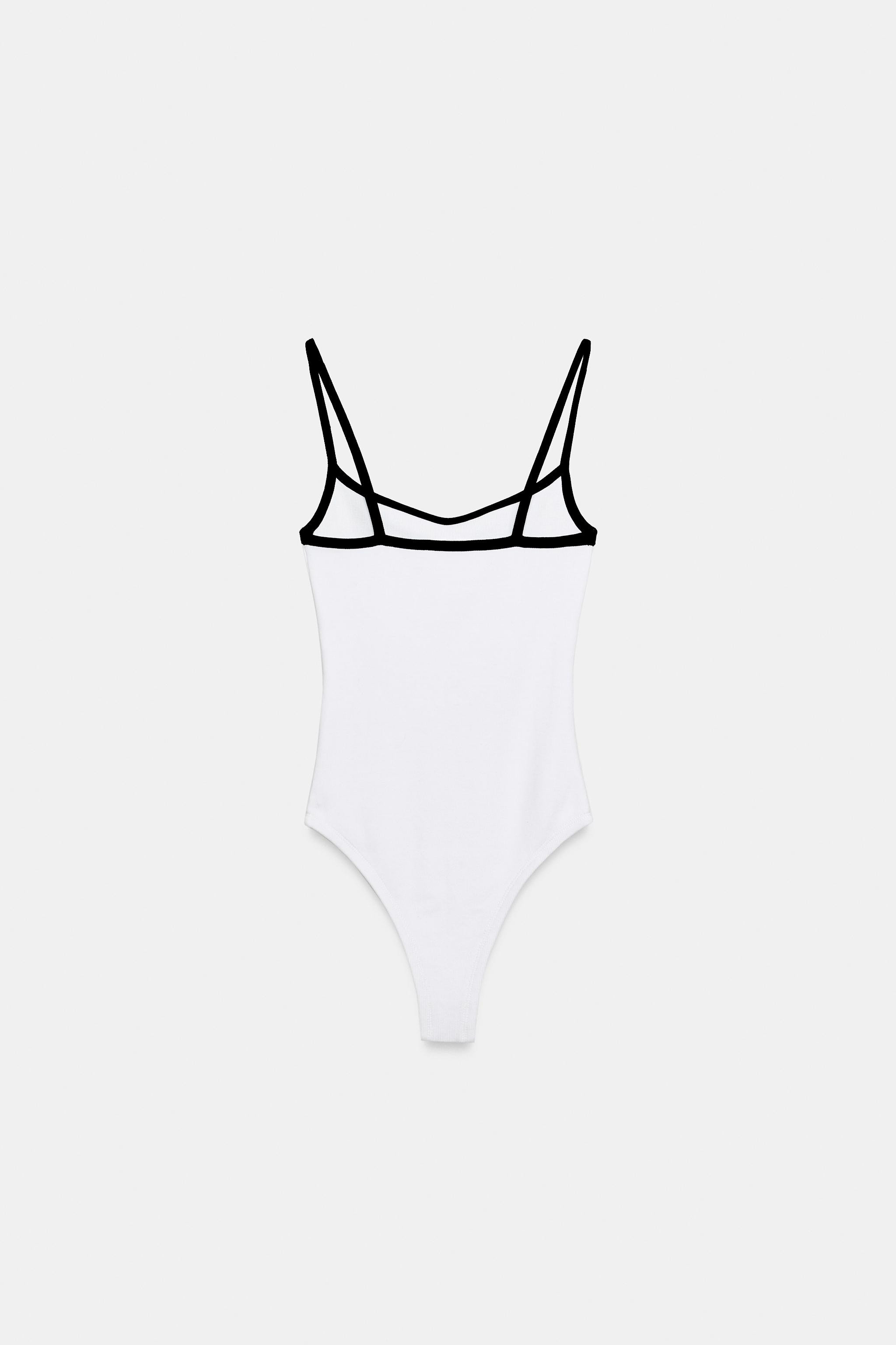 BODYSUIT WITH CONTRAST PIPING | Zara UK