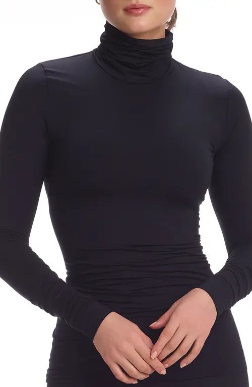 Commando Butter Long Sleeve Turtleneck Top in Black at Nordstrom, Size X-Small | Nordstrom