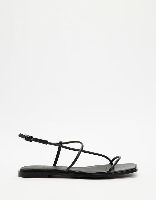 Leather Ankle Strap Flat Sandals | THE ICONIC (AU & NZ)