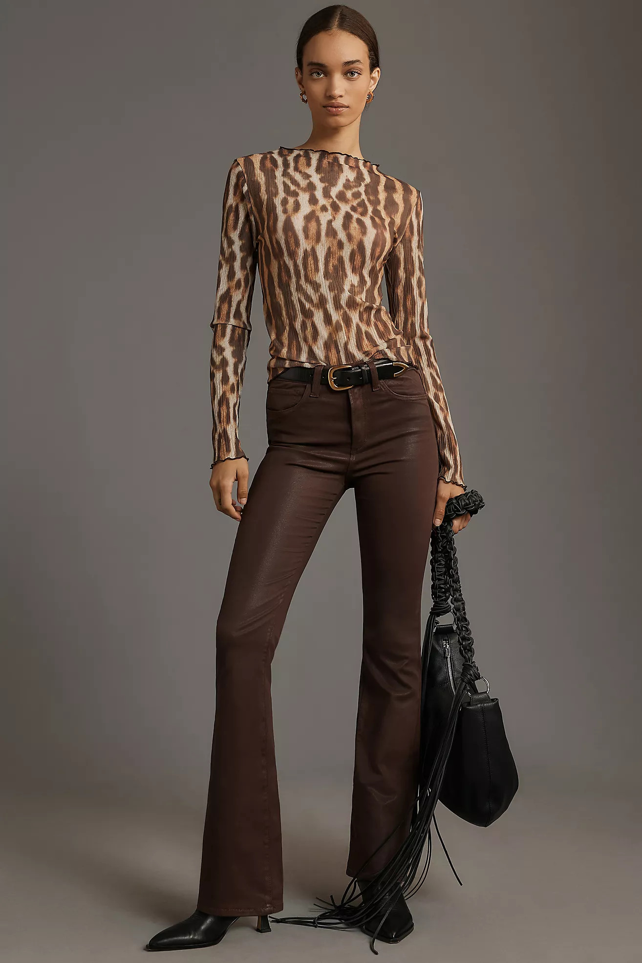 Joe's Jeans Hi Honey Coated High-Rise Bootcut Jeans | Anthropologie (US)