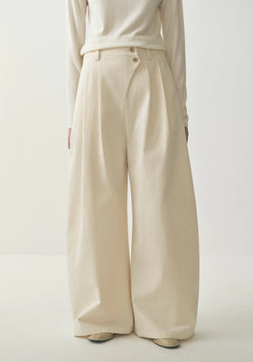 Asymmetric Cotton Pants | INSIS