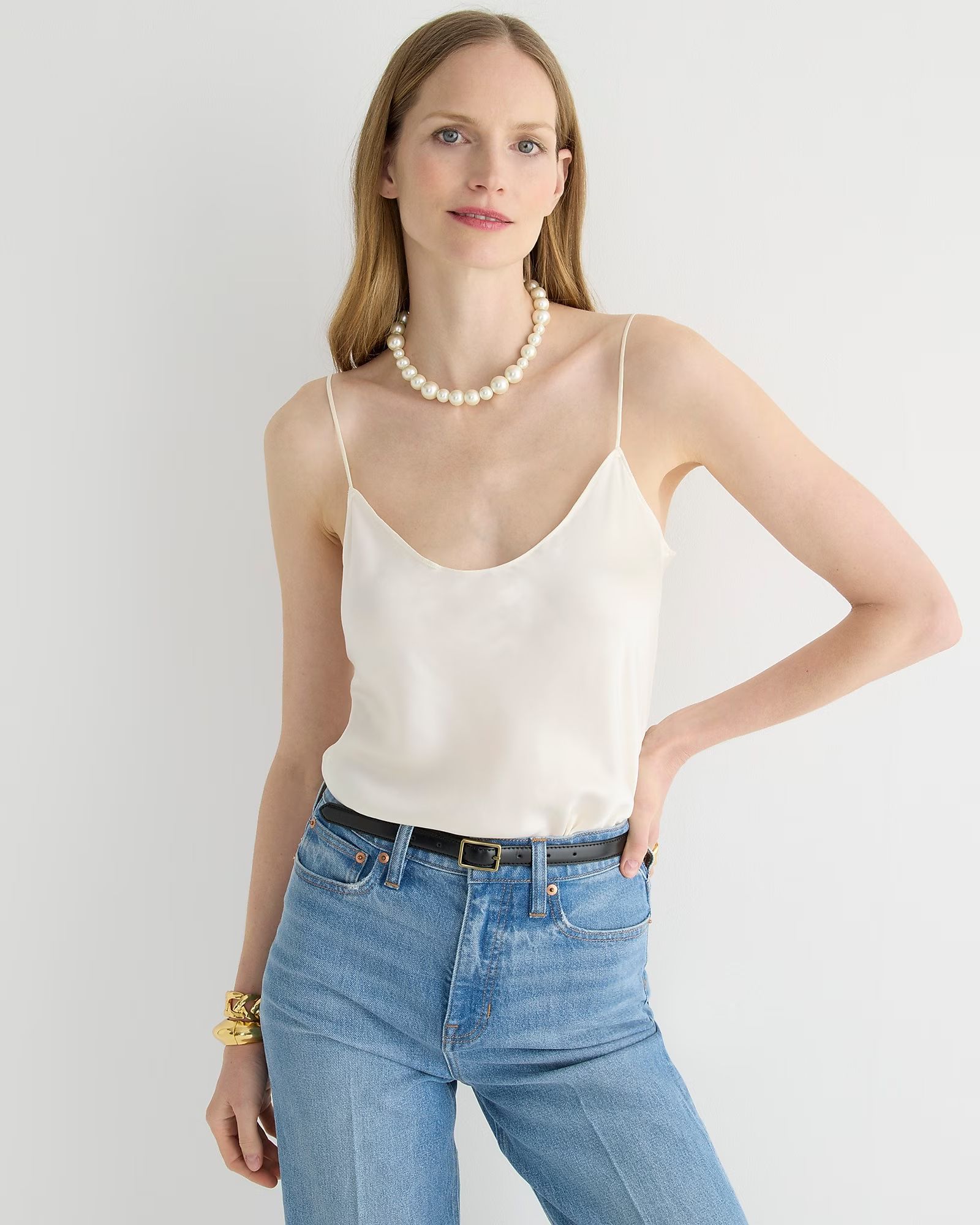 Washable silk charmeuse camisole top | J.Crew US