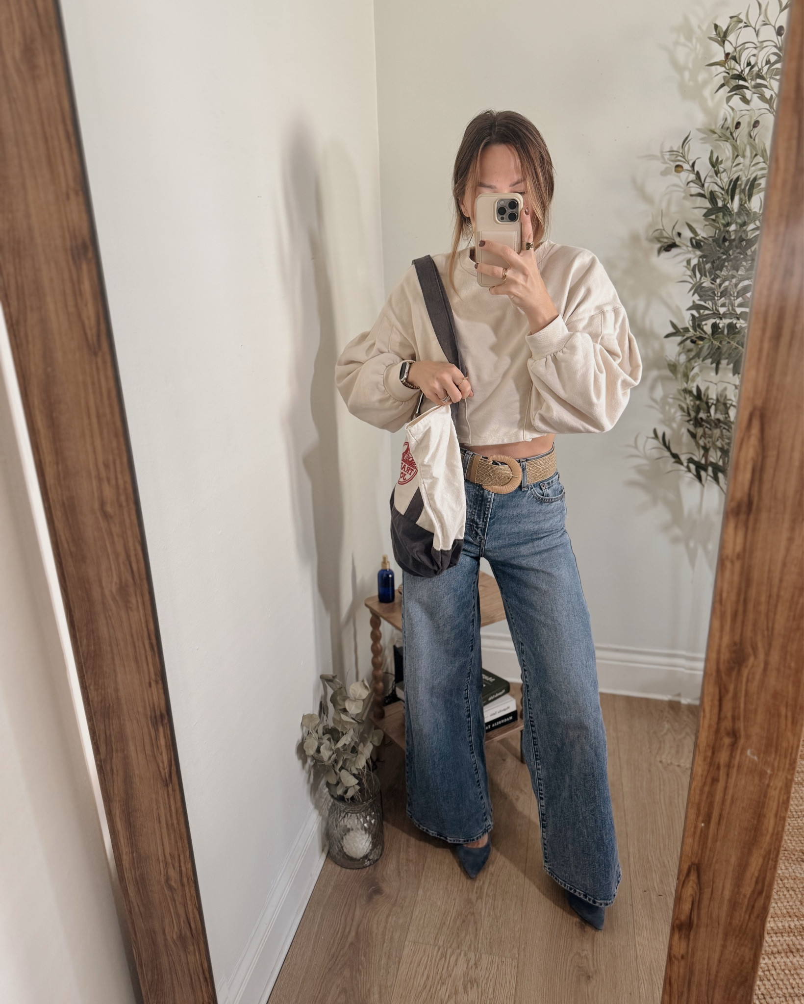 This comfy chic errands outfit features high-rise wide-leg Levi’s styled with a relaxed Anthropologie top for an effortless everyday look. Perfect for running errands, casual days, or grabbing coffee, this outfit proves you don’t have to sacrifice style for comfort. A timeless, elevated outfit idea that works year-round and feels polished without trying too hard. Of course the heels can go if you’re running a lot of errands  

#LTKgrwm #LTKdayinmylife #LTKmomlife