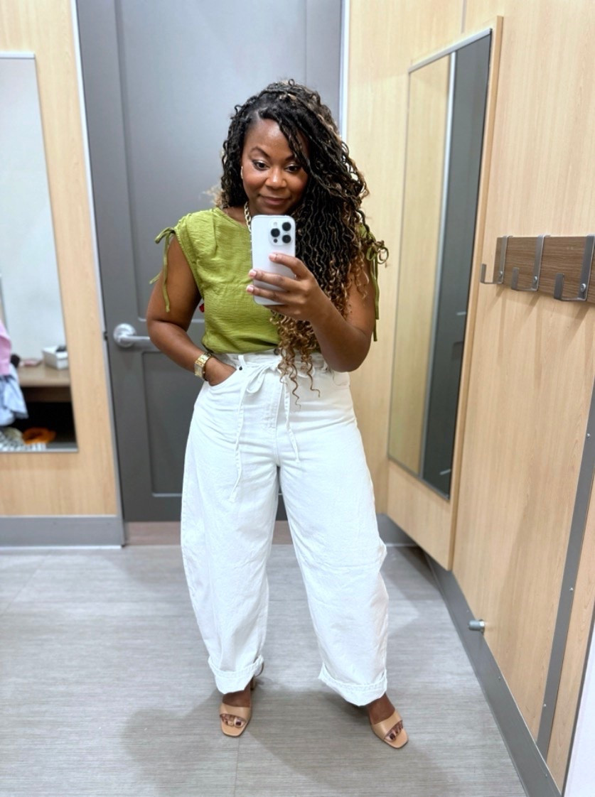 Does anybody else love the green as much as I do?🥝 Brunch, church and work outfit idea @Target