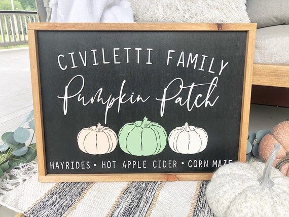 Personalized Pumpkin Patch|Wood Sign|3D | Etsy (US)