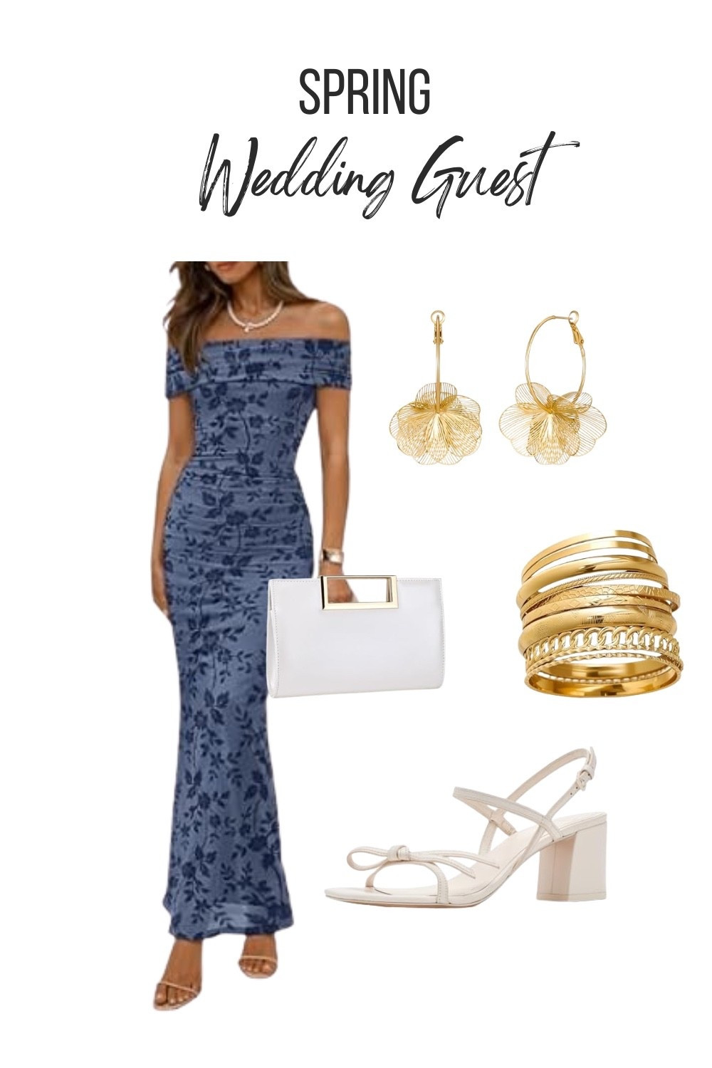 Spring wedding guest look that feels dressy without doing too much 💙✨
I love the blue floral dress with the white accessories and gold details—it’s such a pretty combo for a spring or early summer wedding. Classic, feminine, and easy to wear.

Everything linked in my LTK 🤍

#ltkstyle #weddingguestdress #springweddingguest #weddingguestoutfit #occasionwear #dressyoutfit #springstyle #ltkfinds