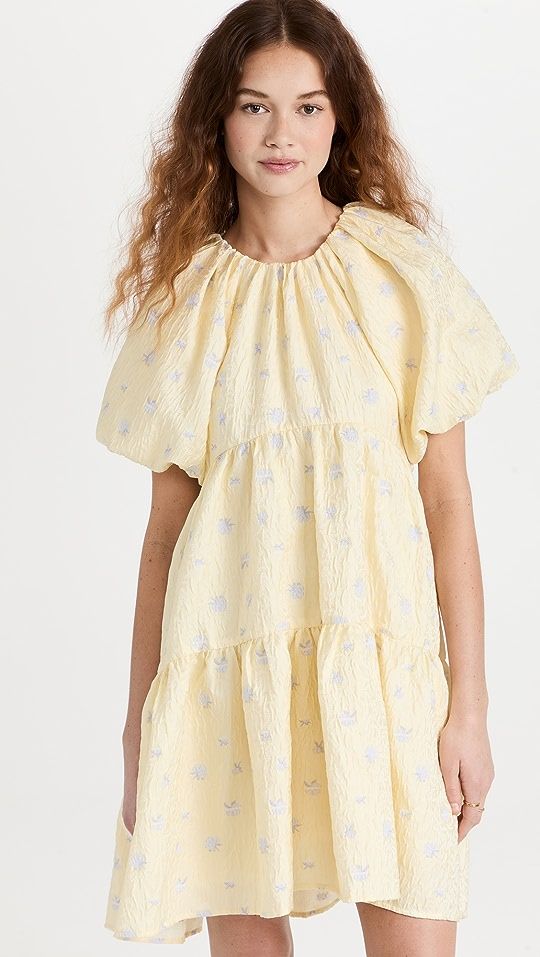 English Factory Floral Jacquard Tiered Dress | SHOPBOP | Shopbop