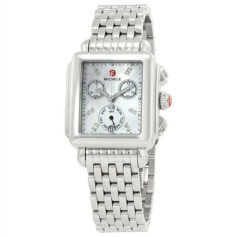 Michele Deco Day Diamond Ladies 33mm Watch MWW06P000014 | Walmart (US)