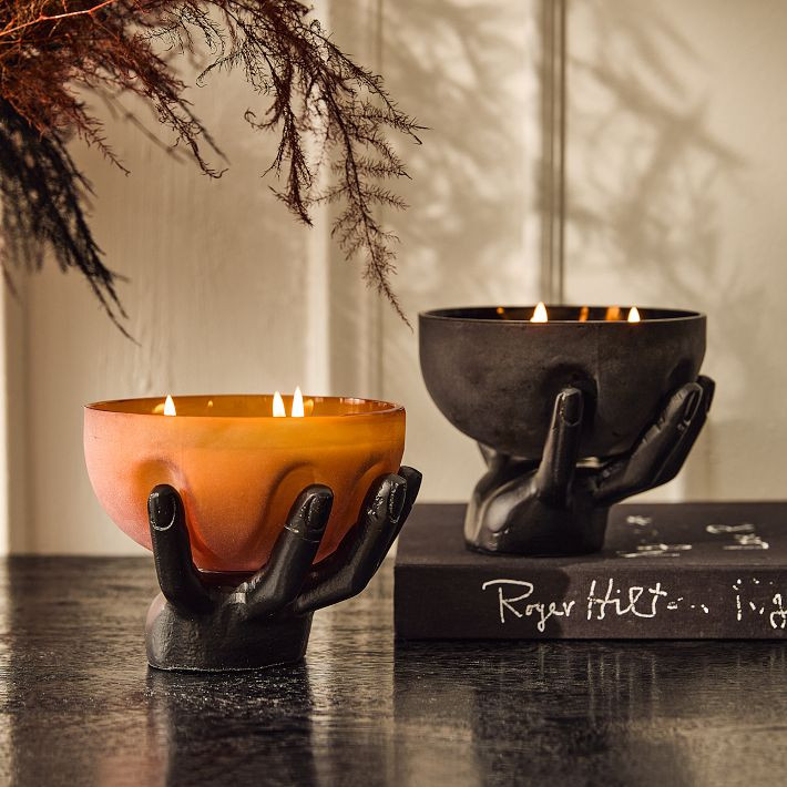 Spooky Hand Filled Glass Candles | West Elm (US)