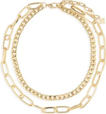 Double Layer Chain Link Necklace | Nordstrom Rack