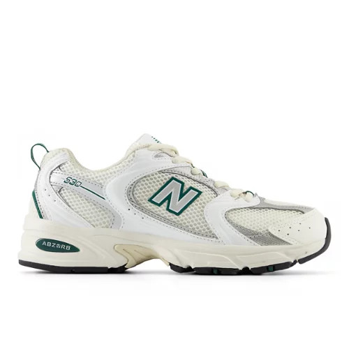 New Balance Unisex 530 Sneakers - White/Green/Grey (Size 10.5) | New Balance Athletics, Inc.