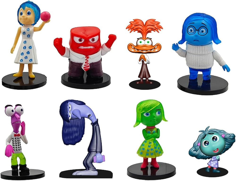 8 Pcs Inside out 2 Cake Topper, PVC Inside out 2 Toys Mini Figures Toy, Dessert Table Decorations... | Amazon (US)