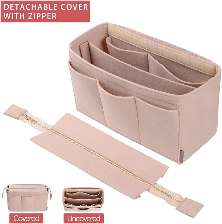 Purse Organizer Insert, Bag Organizer with NEW Detachable Zipper cover, fits Speedy Neverful, St ... | Amazon (US)