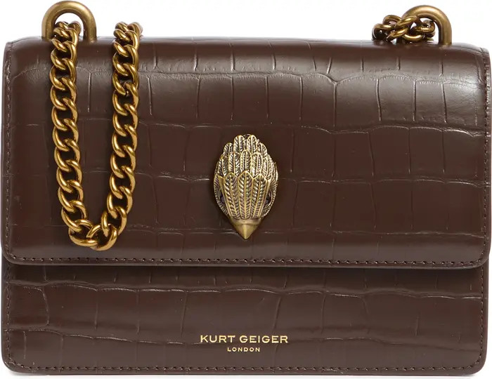 Kurt Geiger London Small Shoreditch Croc Embossed Leather Convertible Crossbody Bag<br /> | Nords... | Nordstrom Rack