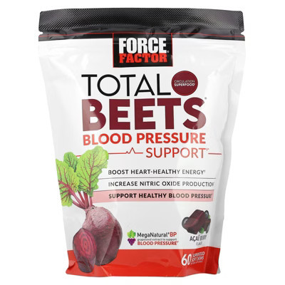 Force Factor Total Beets®, Blood Pressure Support, Acai Berry, 60 Soft Chews | Target