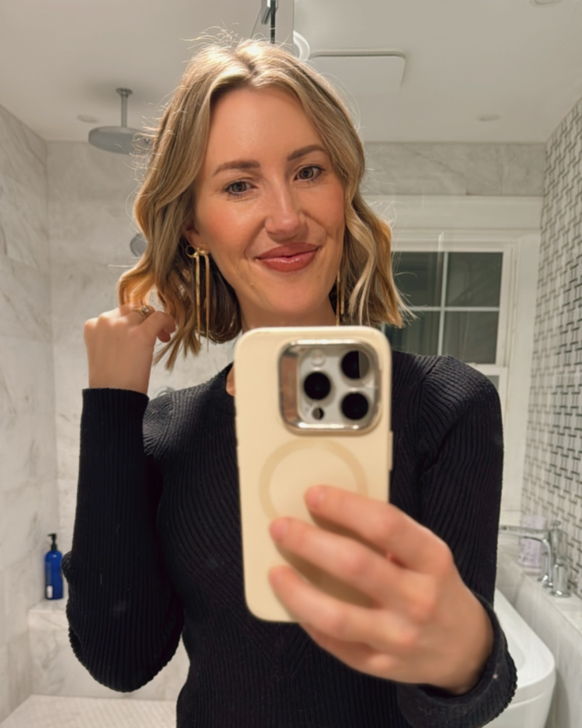 The CUTEST HOLIDAY EARRINGS! 
Perfect for gifting or for yourself 😉
I’m wearing them for date night, but plan to wear again to holiday pop-ups and parties 🎅🏻🎄❤️
Sweater dress: I’m wearing a small TTS 

#LTKHoliday #LTKGiftGuide #LTKParties