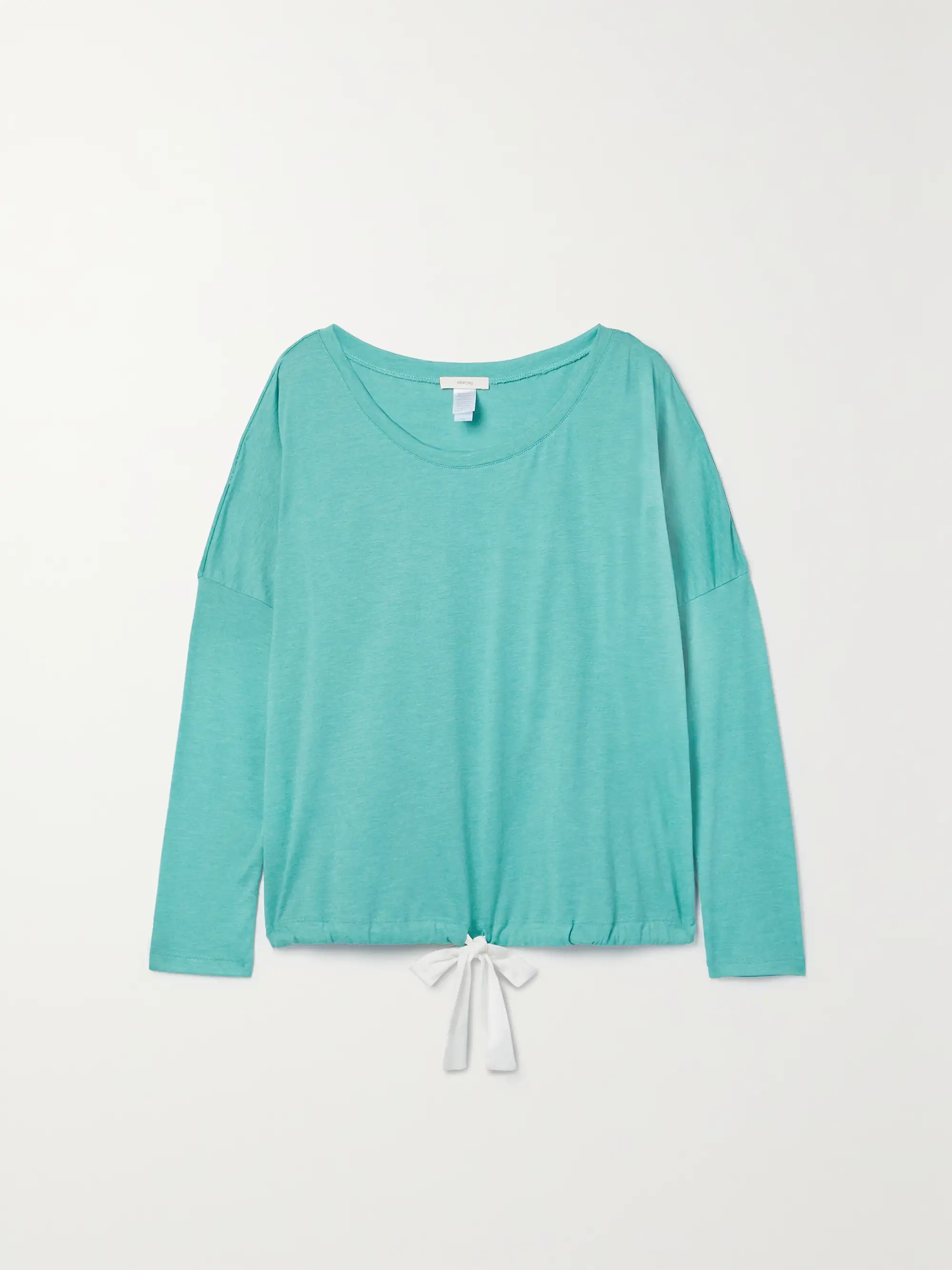 Heather cotton-blend jersey pajama top | NET-A-PORTER (US)